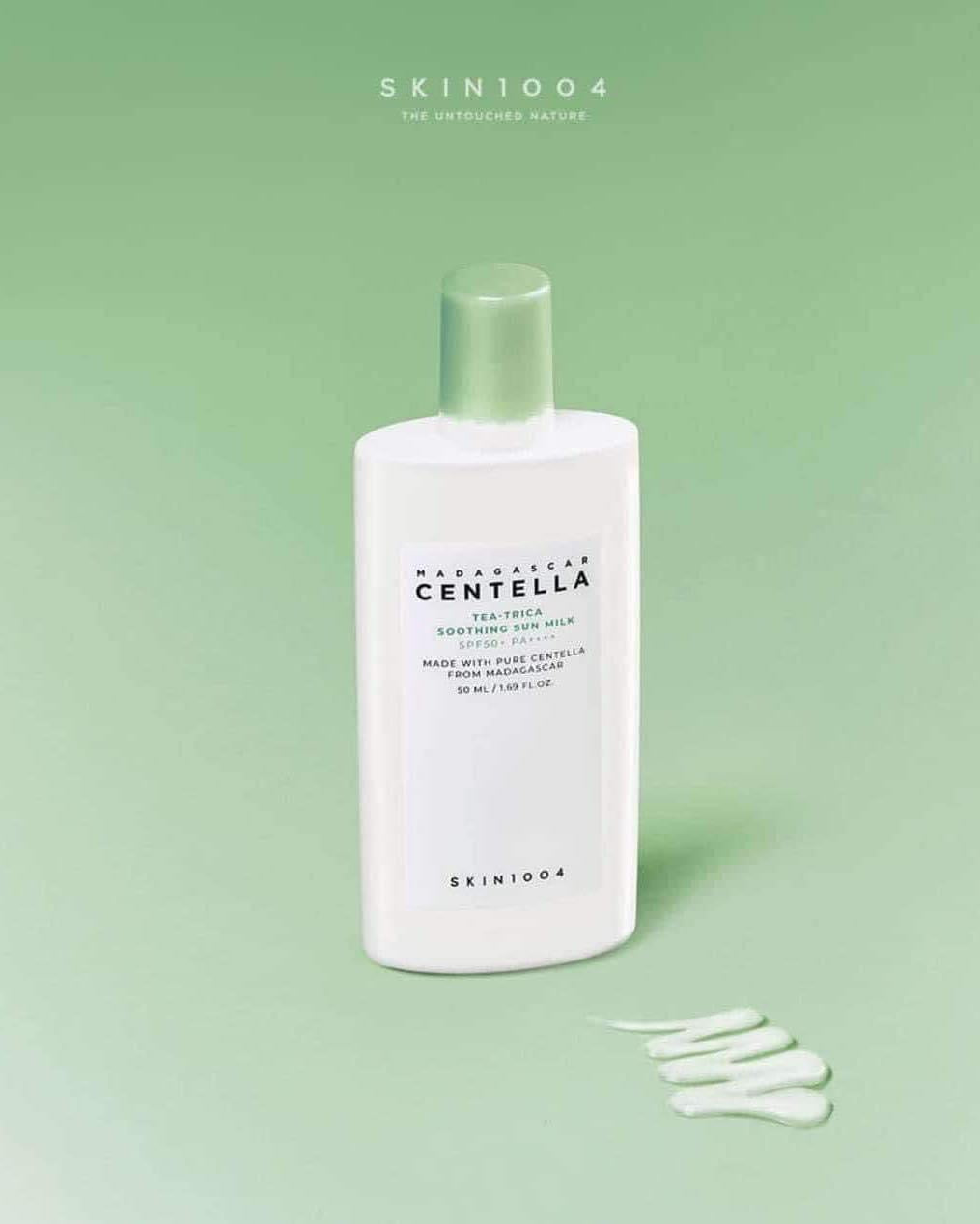 SKIN1004 Madagascar Centella Tea-Trica Soothing Sun Milkواقي شمس سنتيلا بالشاي الاخضر