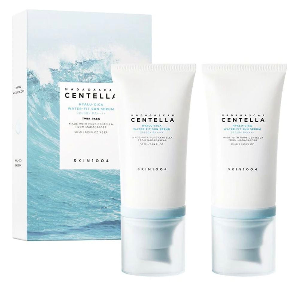SKIN1004 Madagascar Centella Hyalu Cica Water Fit Sun Serum 1+1 علبة مزدوجة