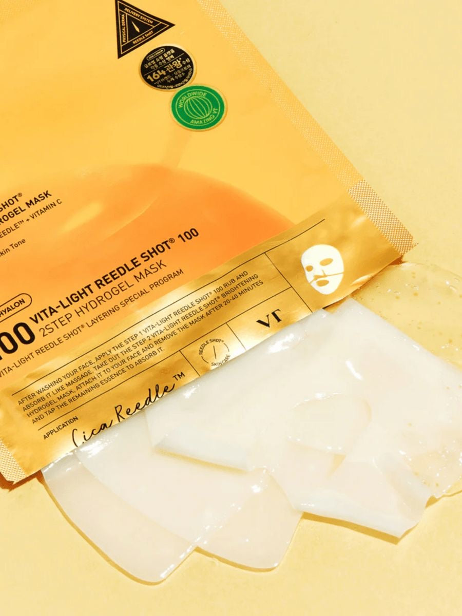 VT Reedle Shot 100 2Step Hydrogel Mask #Vita-Light ماسك الكولاجين بفيتامين سي