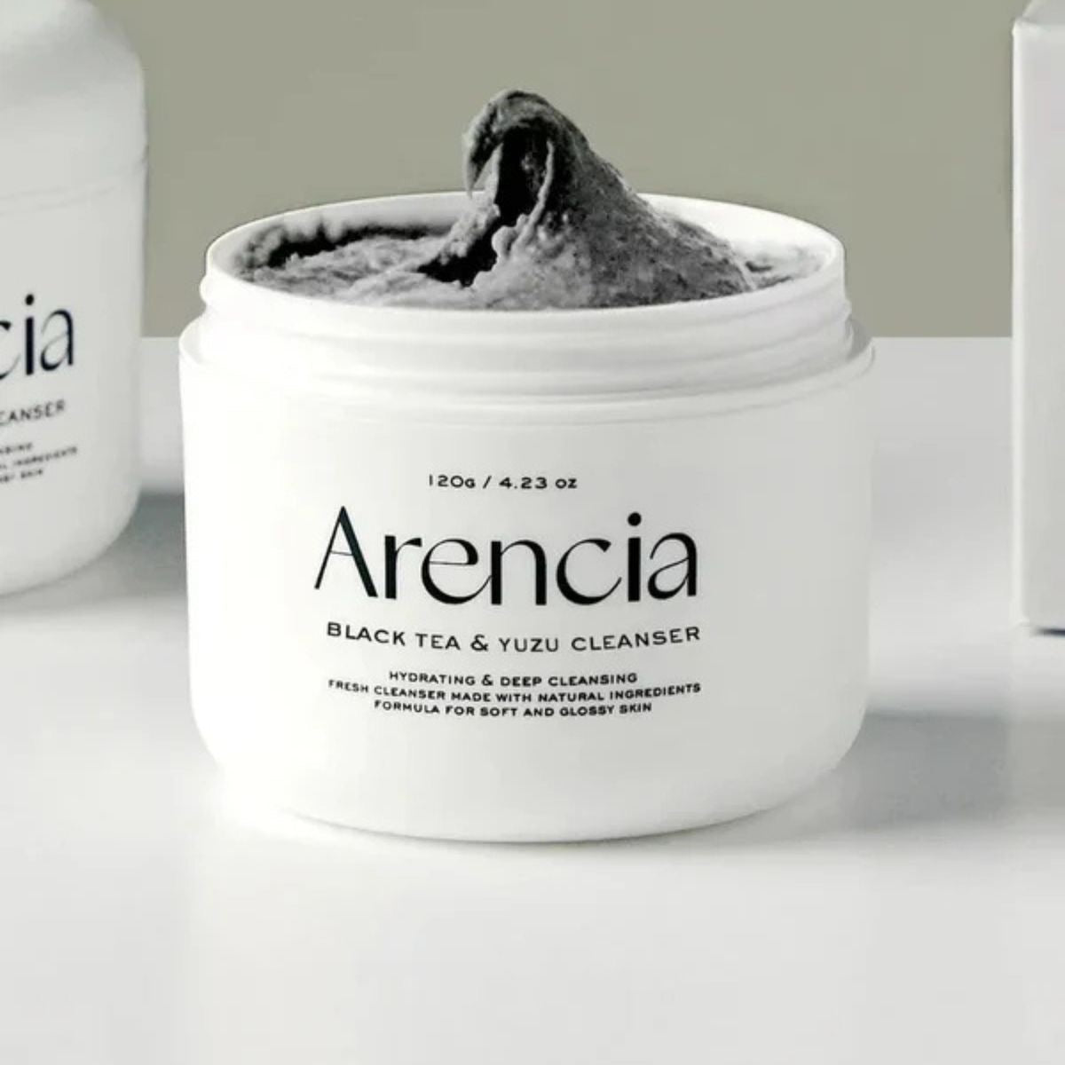 ARENCIA Black Tea & Yuzu Rice Mochi Cleanser غسول ارينسيا بالشاي الاسود