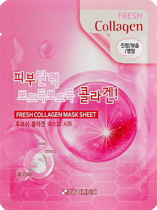 3w clinic fresh collagen mask sheet ماسك الكولاجين