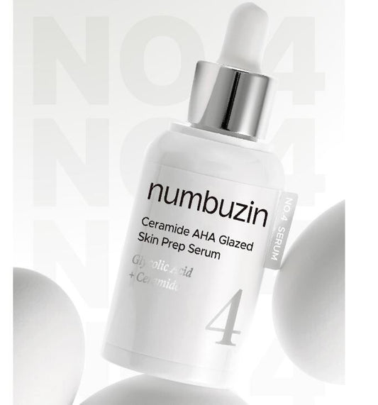 numbuzin 4 Ceramide AHA Glazed
Skin Prep Serumسيروم تقشير وترطيب