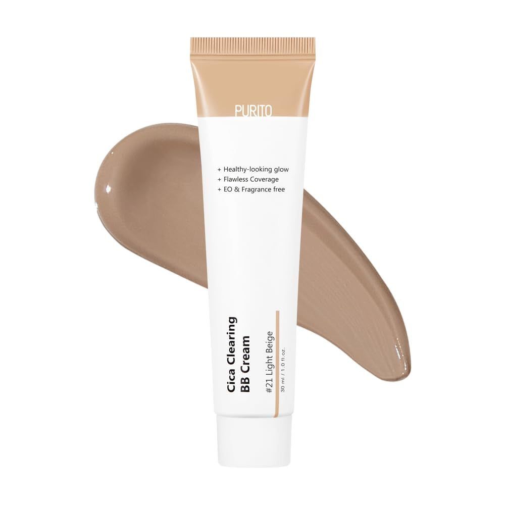 PURITO Cica Clearing BB Cream - 30ml # 21
Light Beige بي بي كريم