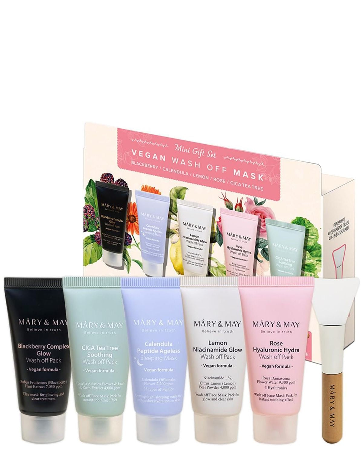 MARY & MAY Wash Off Mask Mini Gift
Set مجموعة ماسكات دهن حجم ميني